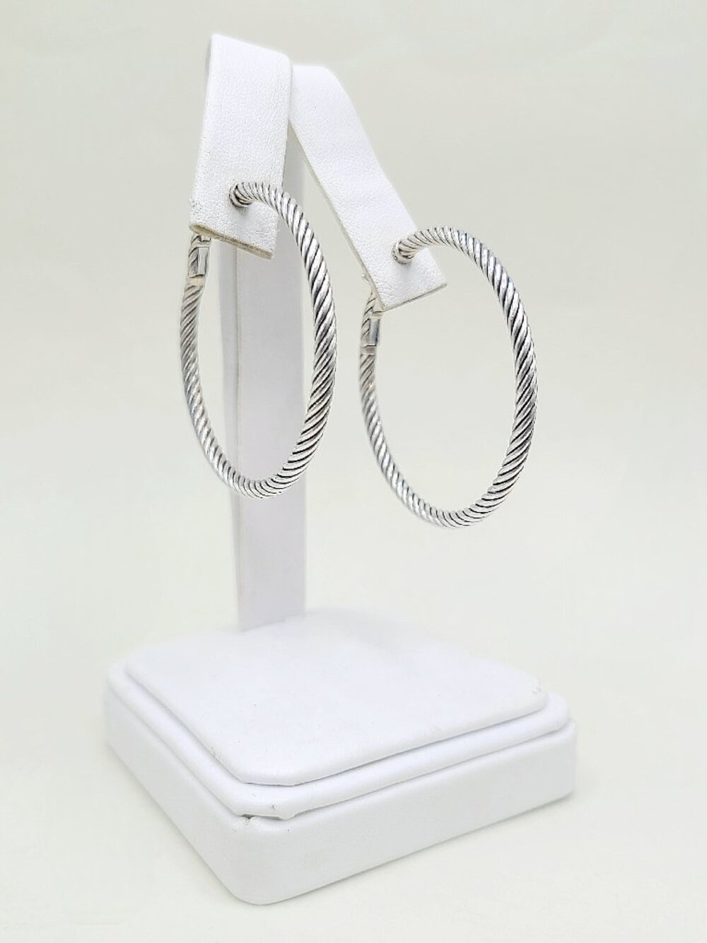 David Yurman Cable Hoop Earrings in Sterling Silver